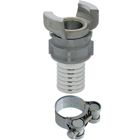 Huggy Tuyaux – Raccord symétrique guillemin DN 20 x 25 mm – Collier à tourillon en acier zingué – Pression de service 16 bars – Joint d'étanchéité inclus