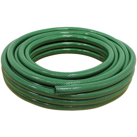 Huggy Tuyaux – Tuyau d'arrosage 3 couches 19 mm (3/4 pouce) – Longueur 25 mètres – PVC renforcé – Pression max 8 bars – Anti-UV et anti-algues