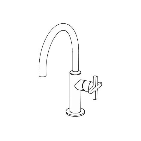 HUGO' Miscelatore monocomando lavabo senza salterello e scarico -Verniciato oro satinato HUG1 MG