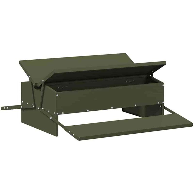 Hühnertretfeeder Olive Grün 75 X 53 X 20, 5 Cm Vidaxl
