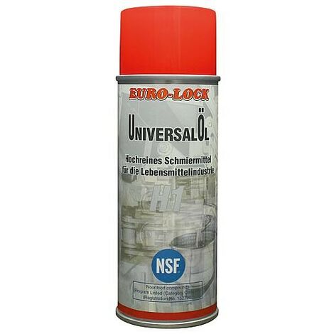 Huile alimentaire EURO-LOCK NSF 333 huile univers. NSF H1, bombe aérosol 400ml