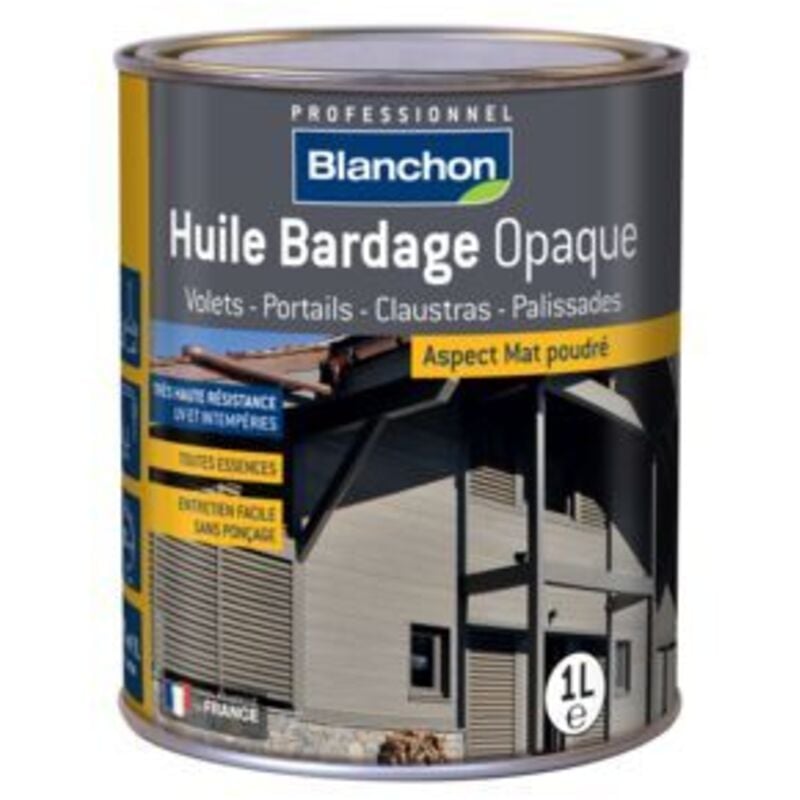 Huile Bardage opaque - Gris Naturel 1 l