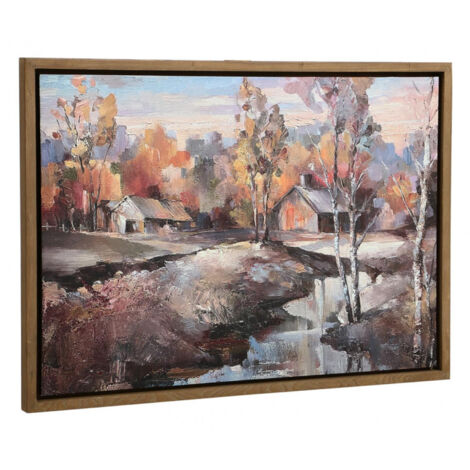 Huile campagne automnale - Bois - Multicolore - Interior's