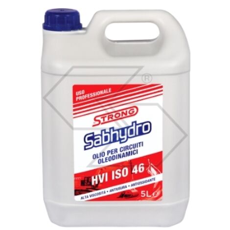 Huile circuit hydraulique STRONG sabhydro HVI ISO 46 lubrifiant anti-usure 5litres