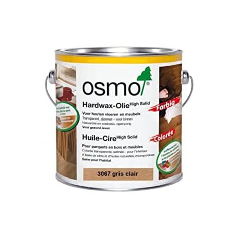 HUILE CIRE COLORÃƒâ€°E GRIS CLAIR OSMO 3067 0,75L
