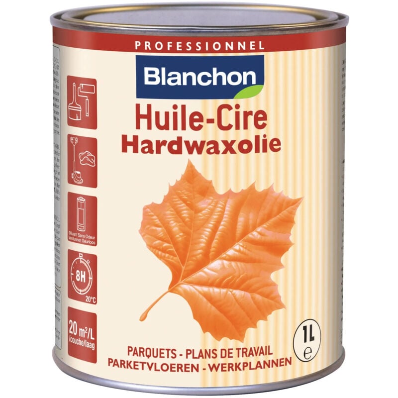 Huile cire Blanchon 1L naturel 20 m²/L/couche