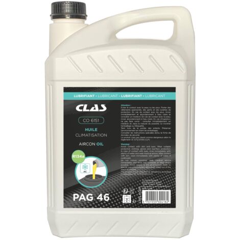 Huile climatisation PAG 46 5l pour gaz R134a - CO 6151 - CLAS Equipements