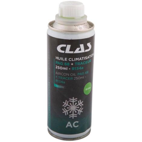 Huile climatisation pag 68 + traceur 250ml - r134aHuile climatisation PAG 68 + traceur 250ml - R134a - CO 6135 - CLAS Equipements