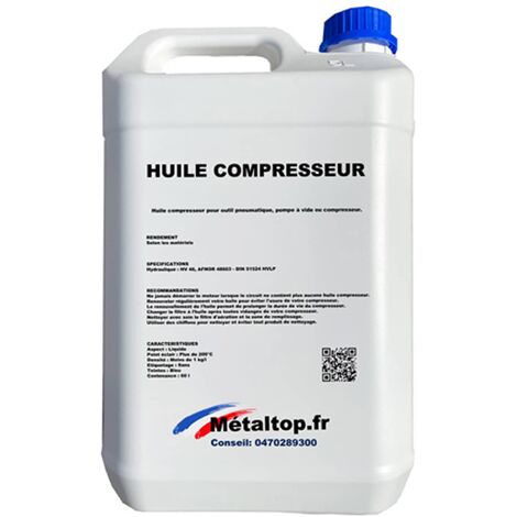 Huile Compresseur - 60 Kg - Metaltop