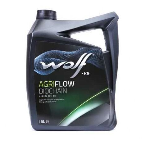 Huile de chaîne biodégradable agriflow pour tronçonneuse. Bidon de 5L