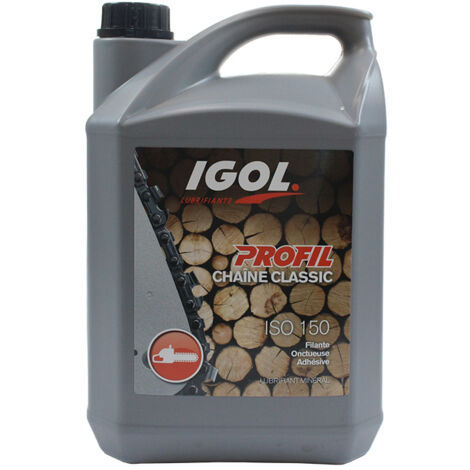 Huile de chaîne filante IGOL pour tronçonneuse et élagueuse - 5 litres