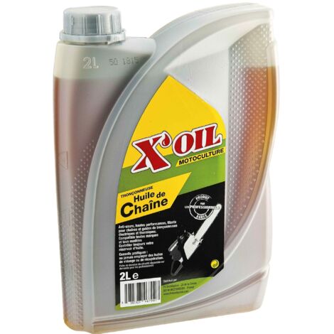 Huile de chaîne semi-synthèse 2L – Indice de viscosité 97 – Anti-usure et hautes performances – Compatible moteurs 2 et 4 temps
