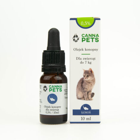 Huile de chanvre 0,5% pour animaux - saumon 10 ml