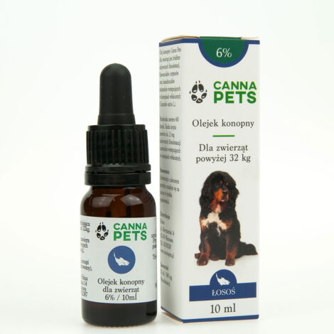 Huile de chanvre 6% pour animaux saumon 10 ml