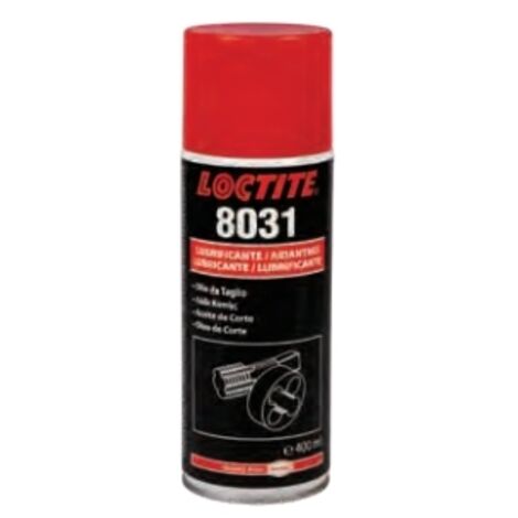 Huile de coupe pour outils en spray 400ml LOCTITE 8031 pour faciliter l'usinage de l'acier