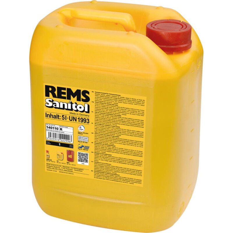 Rems - Produit de coupe pour filetage Sanitol 5 l