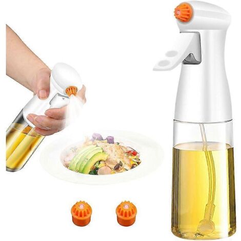Huile de cuisine en spray 200 ml, huile d'olive en flacon pulvérisateur pour friteuse à air chaud, flacon en verre de qualité supérieure pour grillades, pâtisseries et salades.
