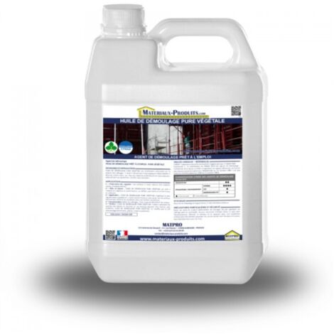 Matpro – Huile de démoulage végétale 2 L – Spécial béton armé – Application facile par pulvérisation – Biodégradable et sans toxicité