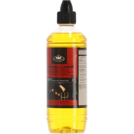 Huile de lampe bio à la citronnelle - Jaune - 0,75L - Livraison gratuite