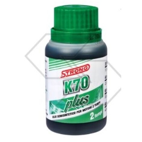 Huile de mélange K70 PLUS semi-synthétique moteur 2 temps 4 pièces STRONG R331138