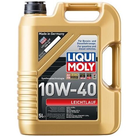 Huile de moteur LIQUI MOLY SAE 10W-40 contenu 5 litres