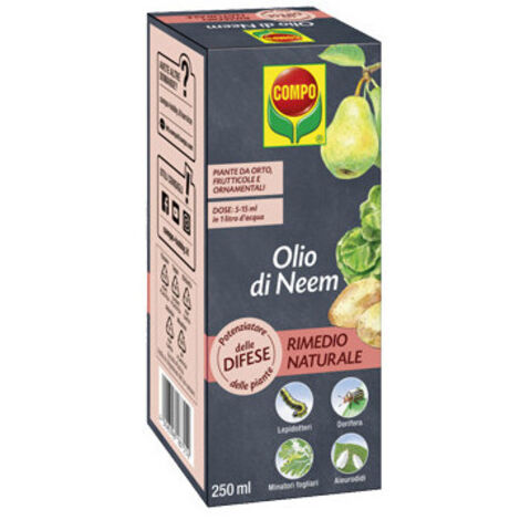 Huile de Neem concentrée – 250ml – COMPO BIO – Protection naturelle contre les parasites