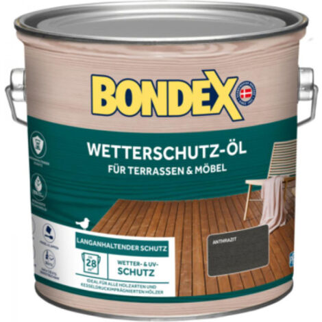 Huile de protection contre les intemp&233ries Bondex anthracite 2,5L - 466126