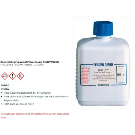Huile de soudure FHB ST bouteille de 500 ml - 24100061