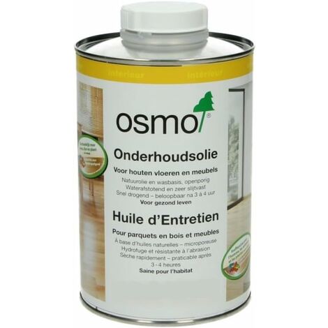 Huile d'entretien incolore mate 1L – Protection bois naturel – Finition mate pour surfaces en bois – Préserve des taches et humidité – Coldis