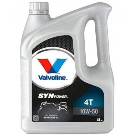 Huile d'origine Valvoline Synpower 10w50 4l pour motos cross, quads et VTT.