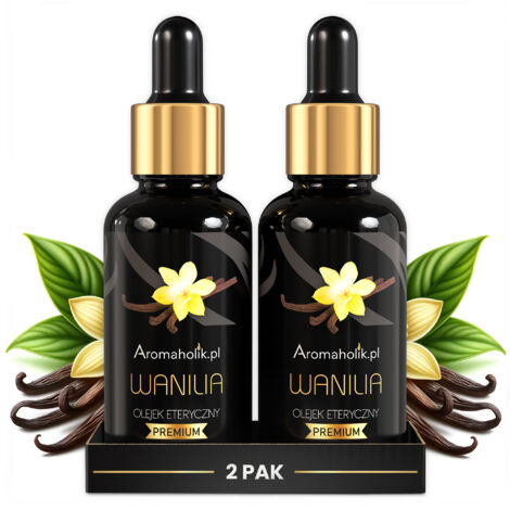 Huile essentielle de vanille naturelle pour brûleur à bougie et diffuseur, 2 x 30 ml
