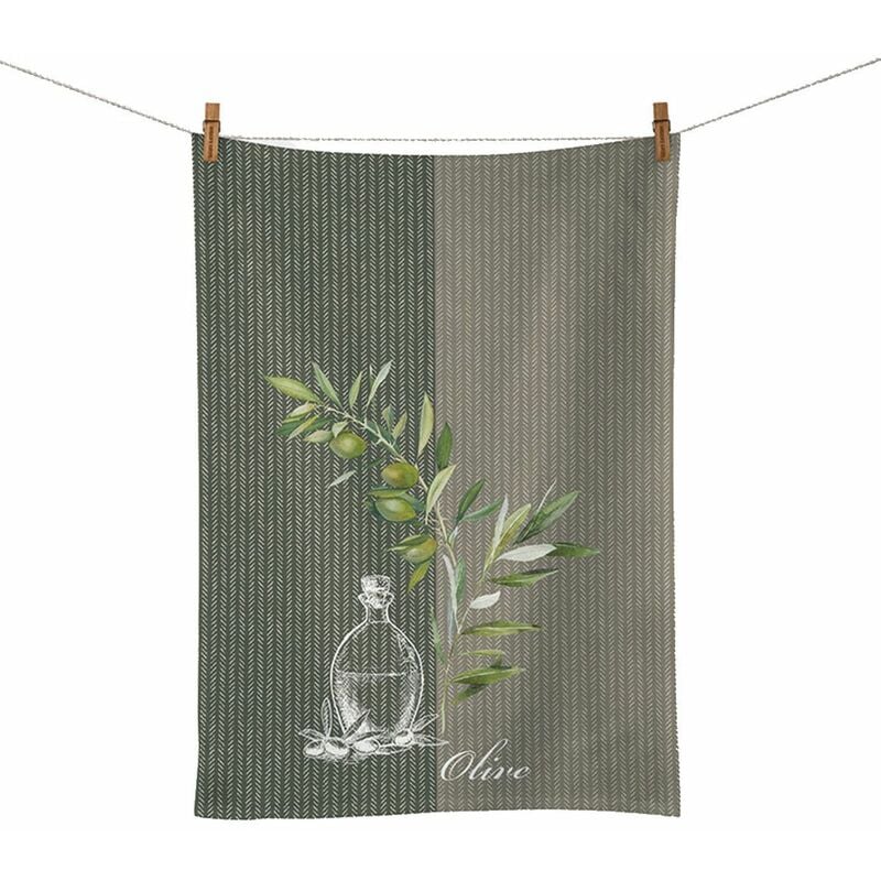Provence - Huile et Olive - Torchon en coton 50 x 70 cm