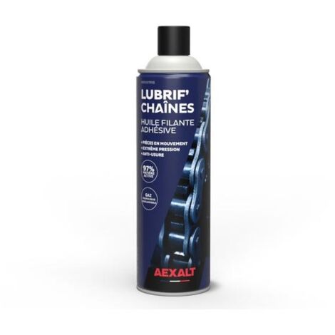 Huile Filante Adhésive Lubrif'chaines aérosol 650ml Aexalt