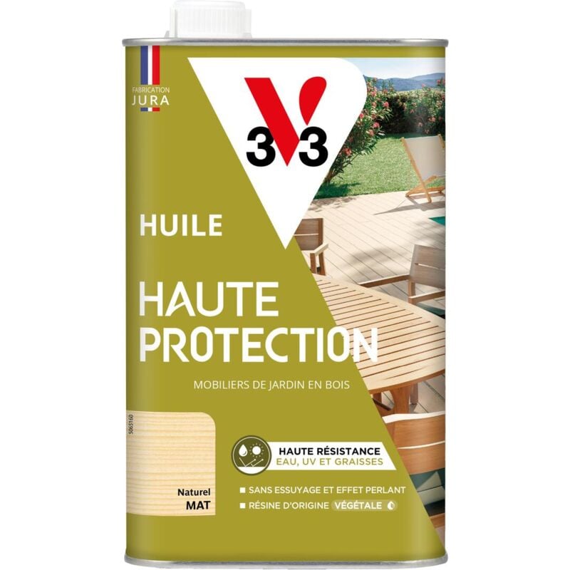 V33 - Huile Haute Protection Biosourcée naturel Mat - 1L