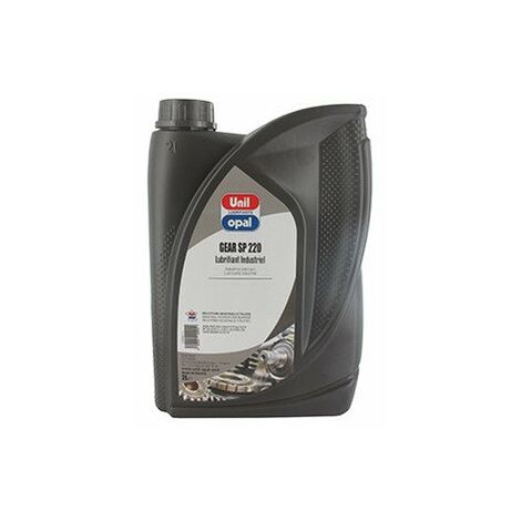 Huile hydraulique Unil Opal ISO220 – 2L – Viscosité 232,8 mm²/s à 40°C – Indice de viscosité 96 – Pour systèmes hydrauliques exigeants