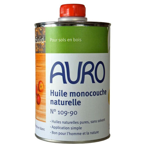 Huile monocouche nature pour meubles et sols en bois n°109-90 AURO,
