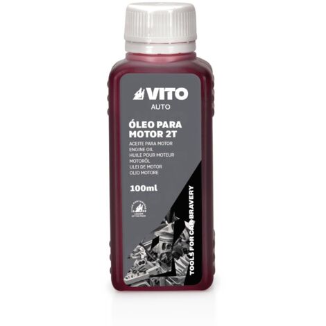 Huile moteur 2 Temps 1L Lubrifiant Semi Synthétique Tronçonneuse, Débroussailleuse, Taille-haie, Scooter VITO