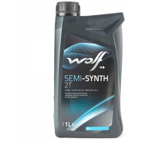 Huile moteur 2 temps semi-synth Wolf 1 litre