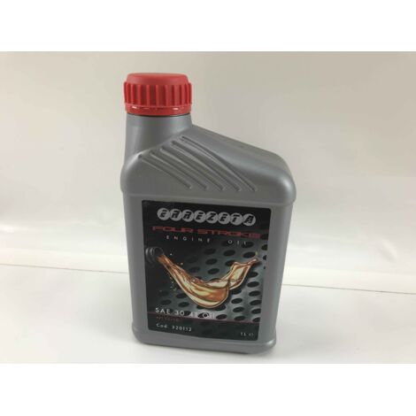 Huile moteur 4T SAE30 1 litre lubrifiant pour tracteur de pelouse 4 temps 320112