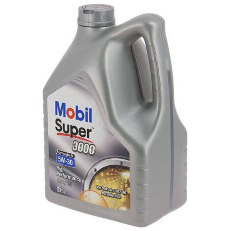 Huile moteur 5W-30 Synthétique - MOBIL - Super 3000 - Formula-V -bidon 5L - haute performance