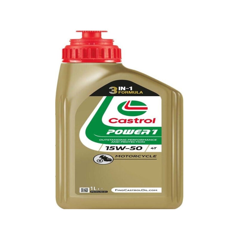 CASTROL Power 1 4T 15W-50 1L - huile moteur 15W50