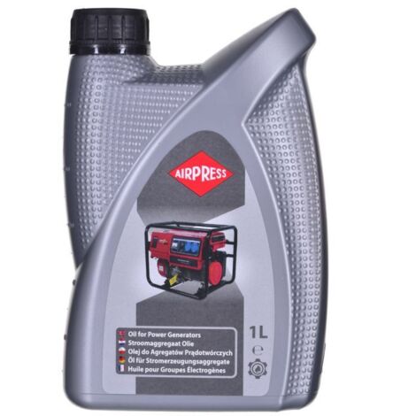 Huile moteur pour groupe électrogène 1 L 4 temps 10W/30 – Spécialement conçue pour générateurs et tondeuses à gazon – Performance optimale – Airpress