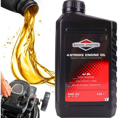 Huile moteur pour tondeuse à gazon BRIGGS&ampSTRATTON SAE30 1L moteur 4 temps minéral