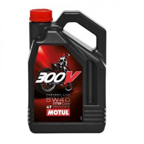Huile motul 300V 5W40 pour moteur 4T 100% synthétique bidon 4L