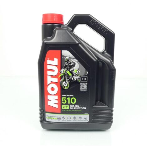 Huile Motul 510 2T 4L pour graissage séparé mélange deux roues