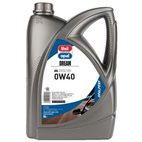 Huile OPALPERF DREAM 0W40 - 5l UNIL OPAL SP192575UO