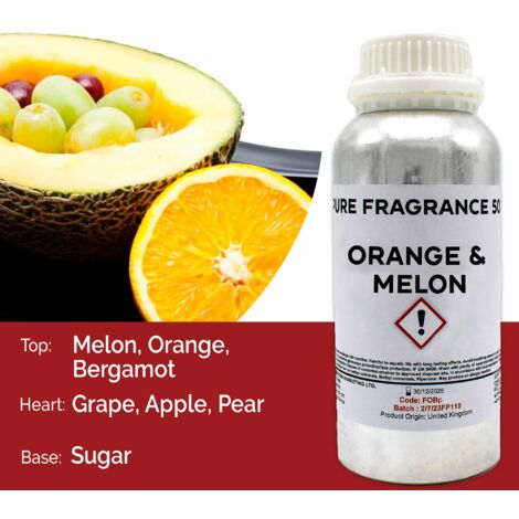Huile parfumée pure orange et melon - 500 ml- Vendu par 1