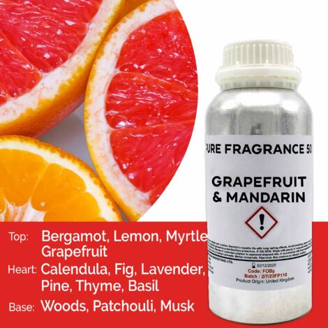 Huile parfumée pure pamplemousse et mandarine - 500 ml- Vendu par 1
