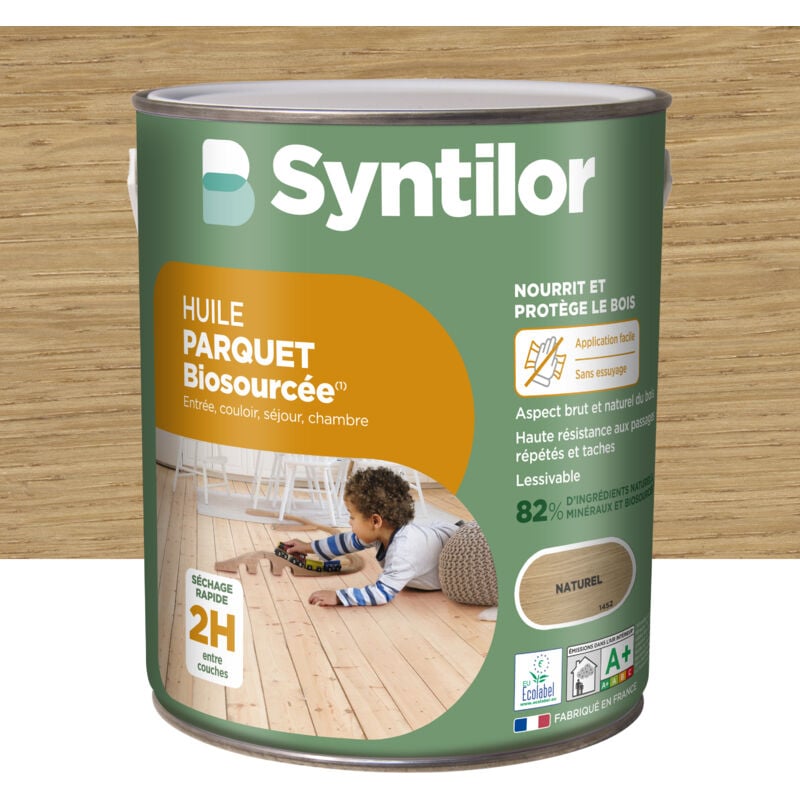 Huile Parquet Biosourcée Syntilor 2,5L Naturel Mat
