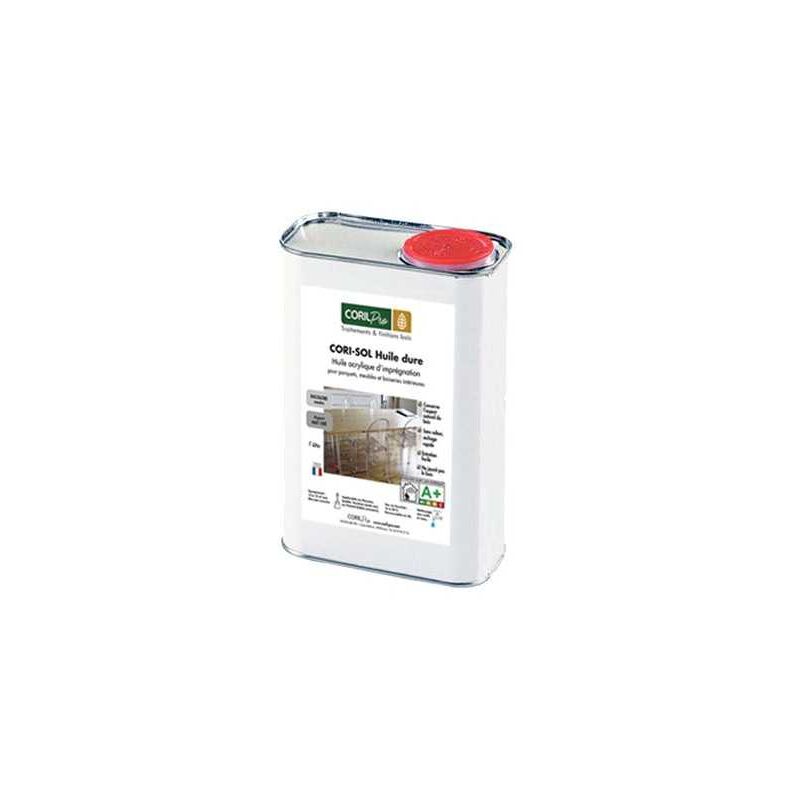 Sud Bois - Huile à parquet cori-sol Huile dure Qualité Environnement coril Pro Aspect Mat Ciré - Pot de : 1 Litre